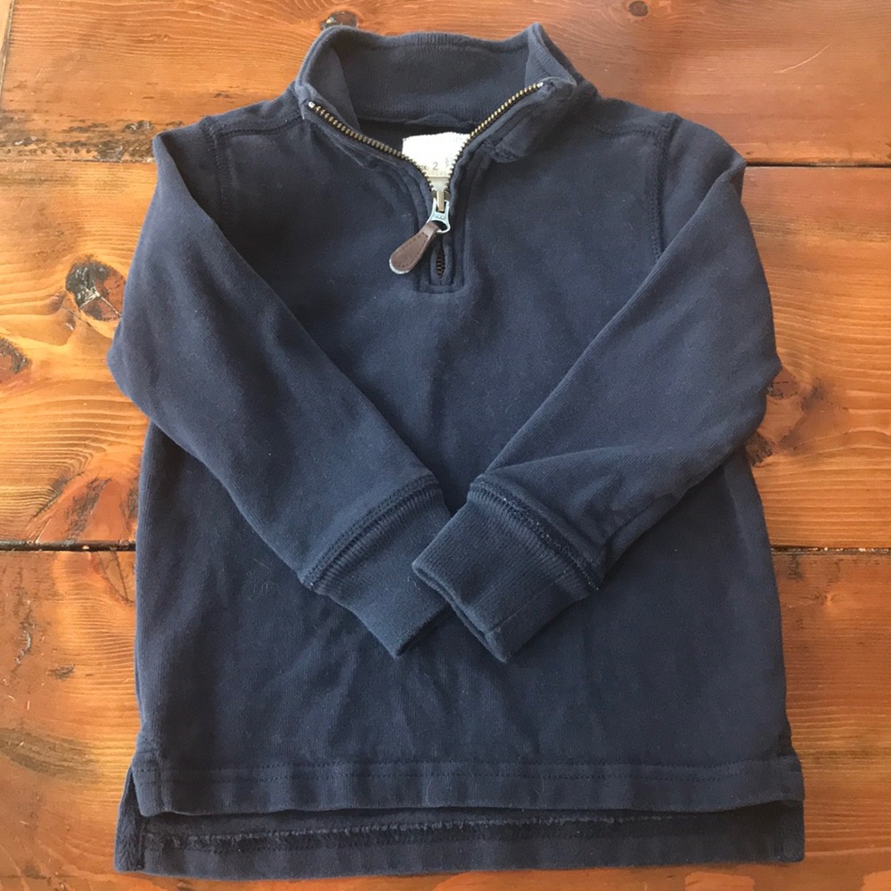 Crewcuts Navy half zip pullover